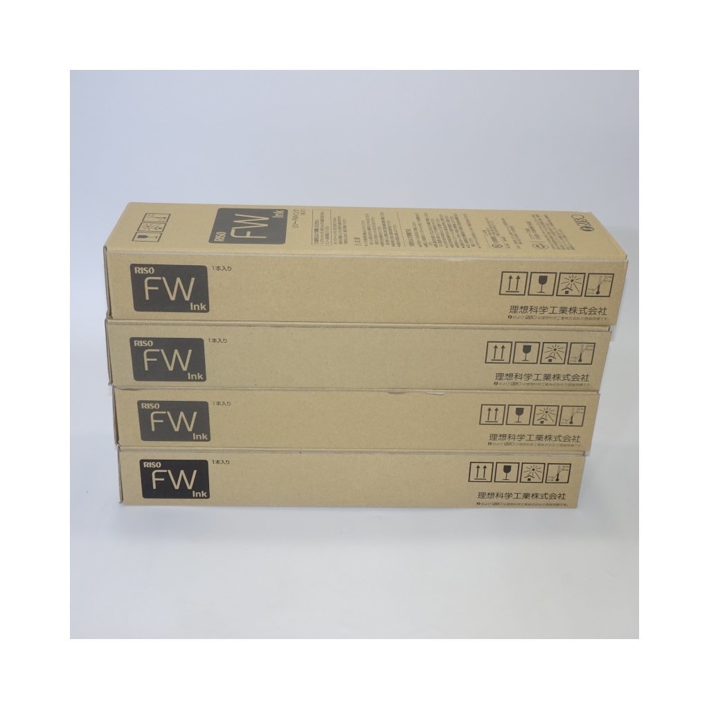 RISO 理想科学 FWⅡインク 4本セット（ブラック×2・マゼンタ×2