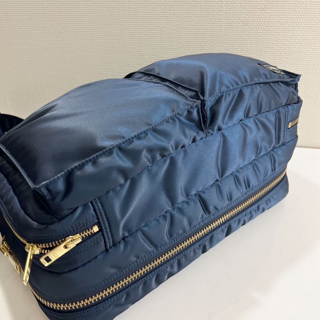美品 タンカー アイアンブルー 2層 ショルダーバッグPORTER ポーター