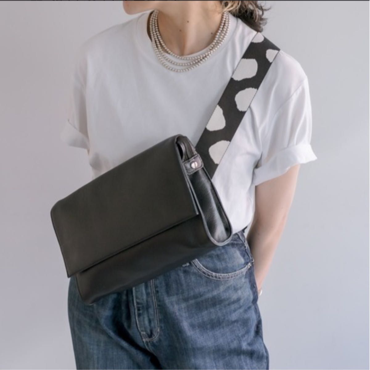 イアパピヨネ 柄テープ ボディバッグ ダルメシアン｜Yahoo!フリマ（旧