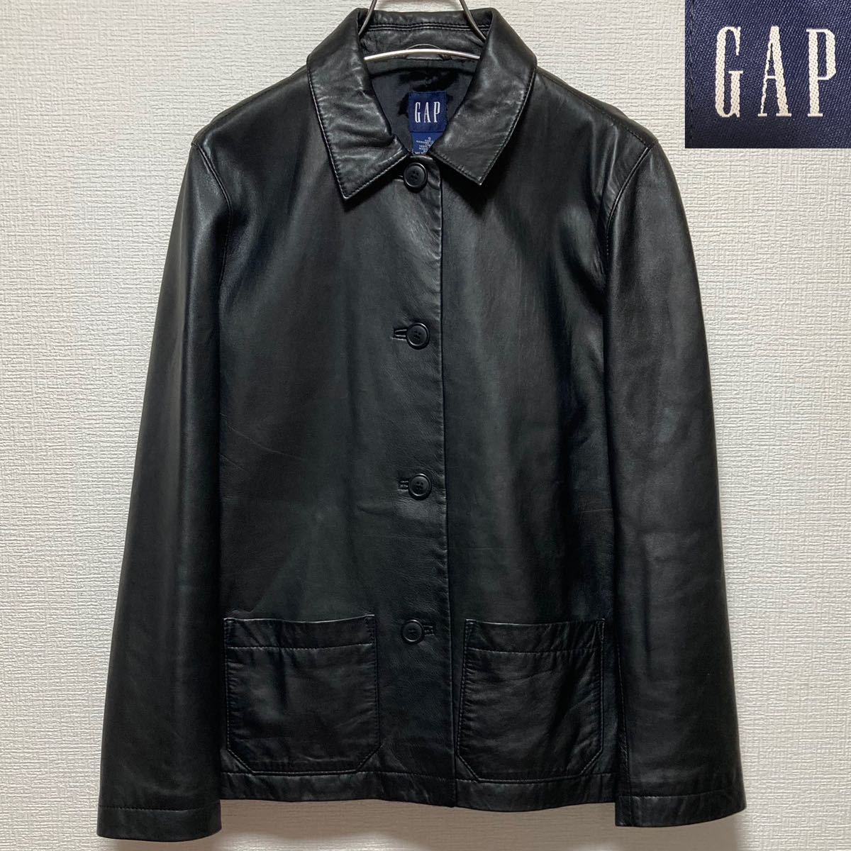 90s OLD GAP レザーカーコート オールドギャップ ジャケット 羊革