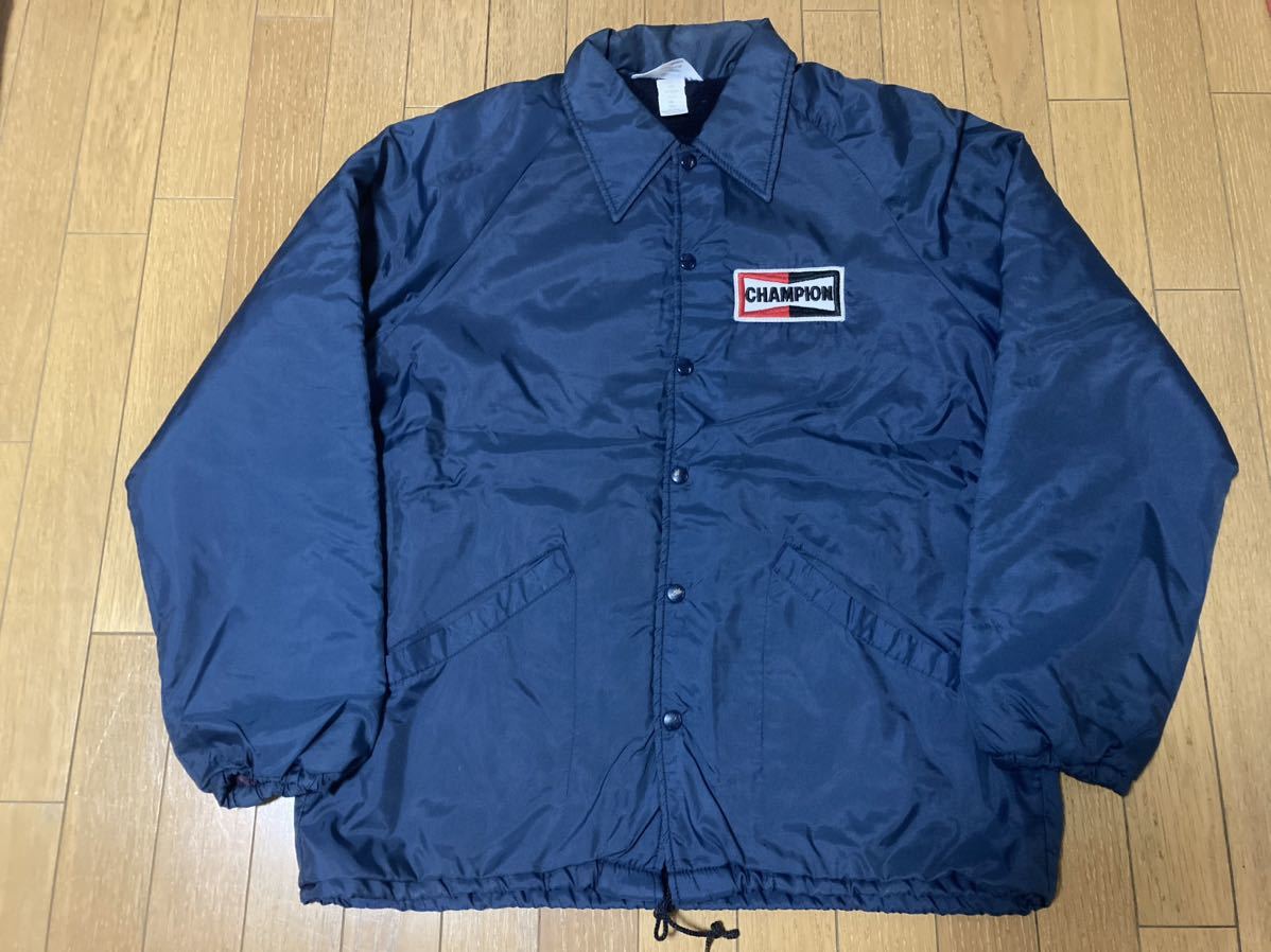 70s USA製 CHAMPION PLUG オフィシャル ボア コーチジャケット L