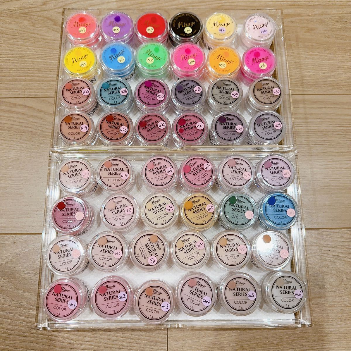 ミスミラージュ アクリルパウダー 7g 48個セット 新品未使用 カラー