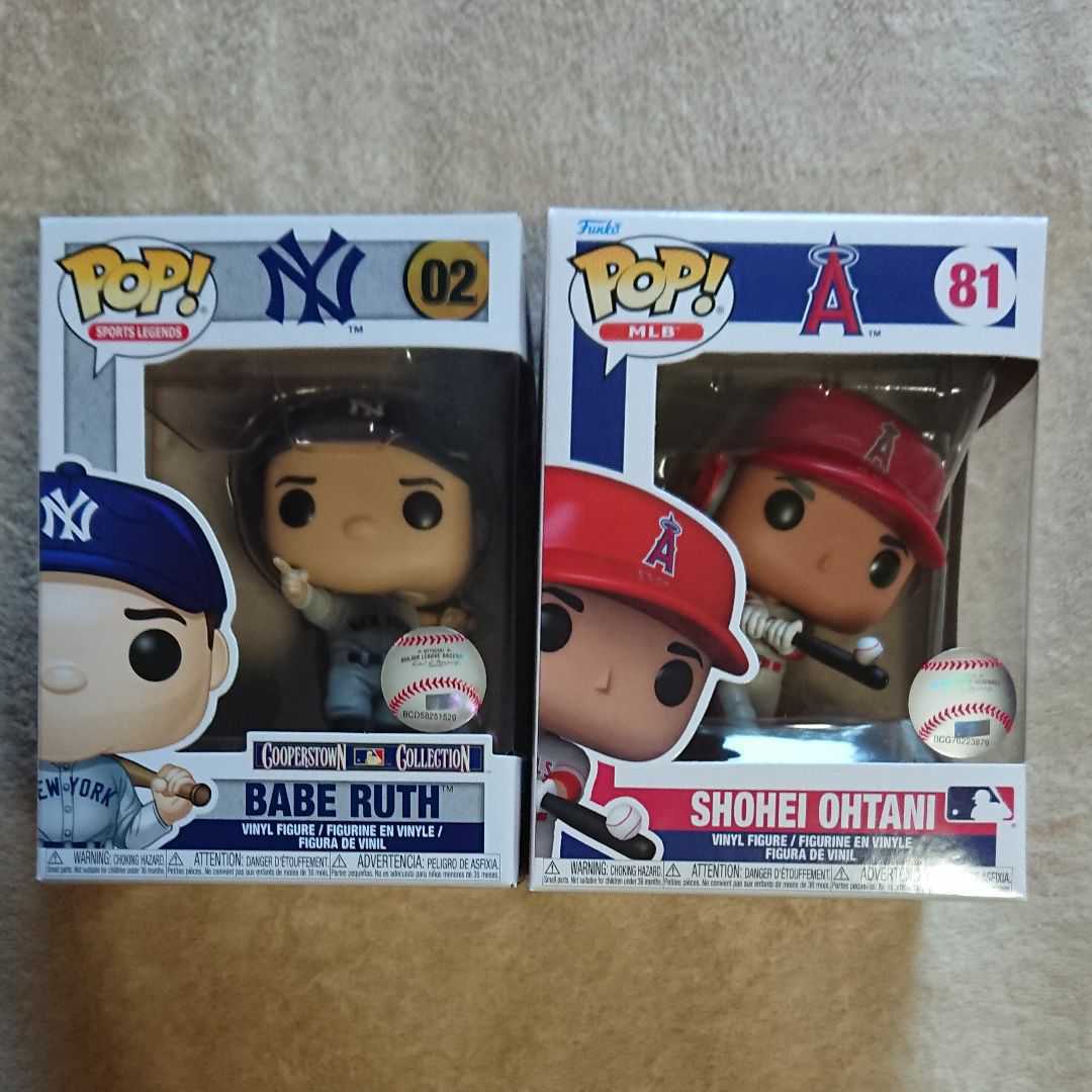 未開封】MLB ファンコポップフィギュア大谷翔平ベーブ・ルース〈グレー