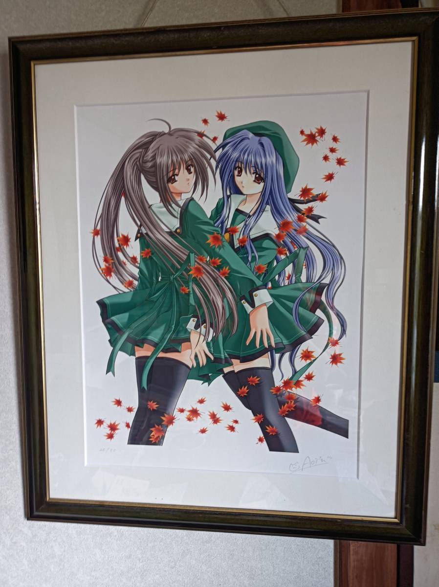 版画 西又葵 直筆サイン ミクスドメディア アールビバン 複製原画