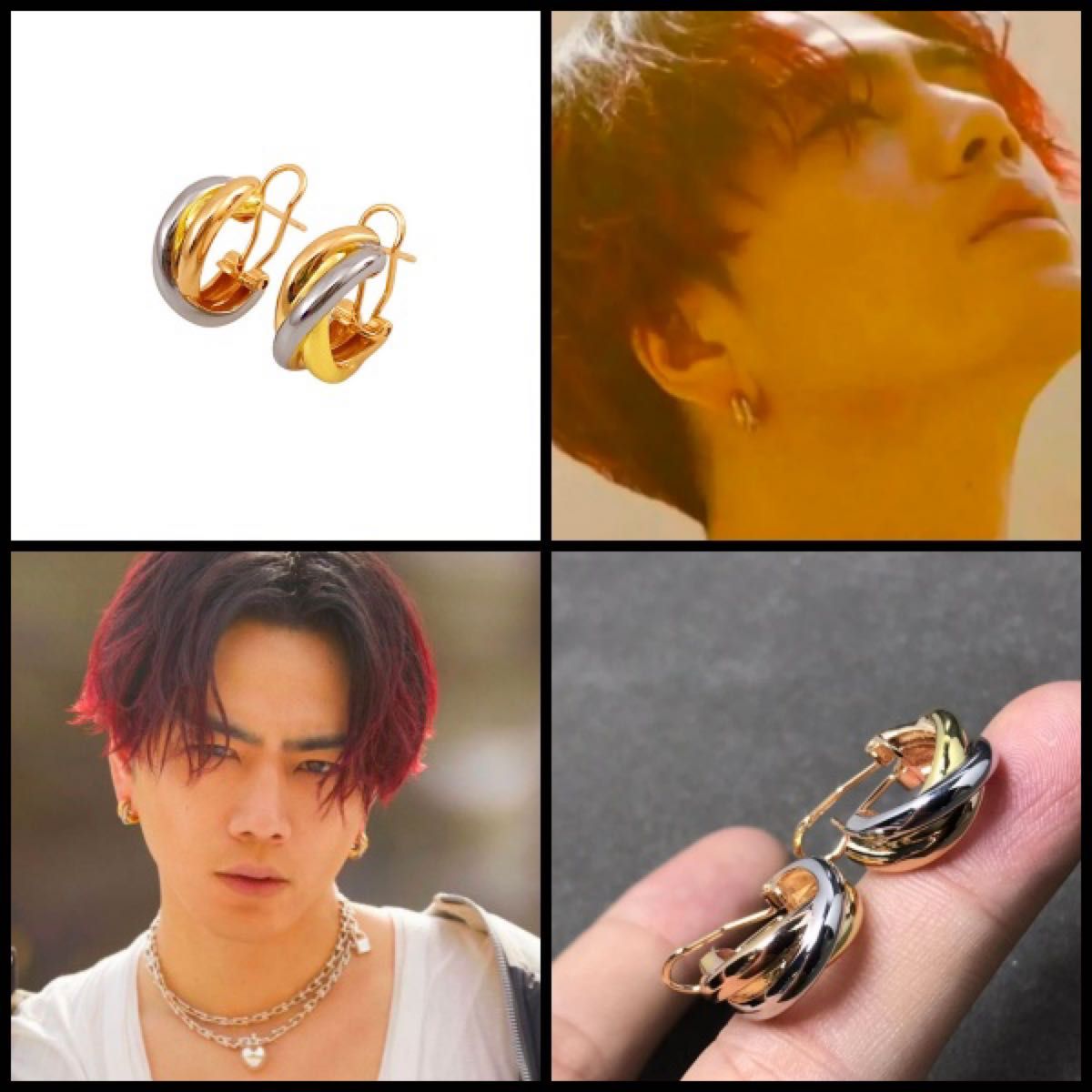 登坂和臣さん着用 トリニティピアス ゴールド 男女 兼用 メンズ