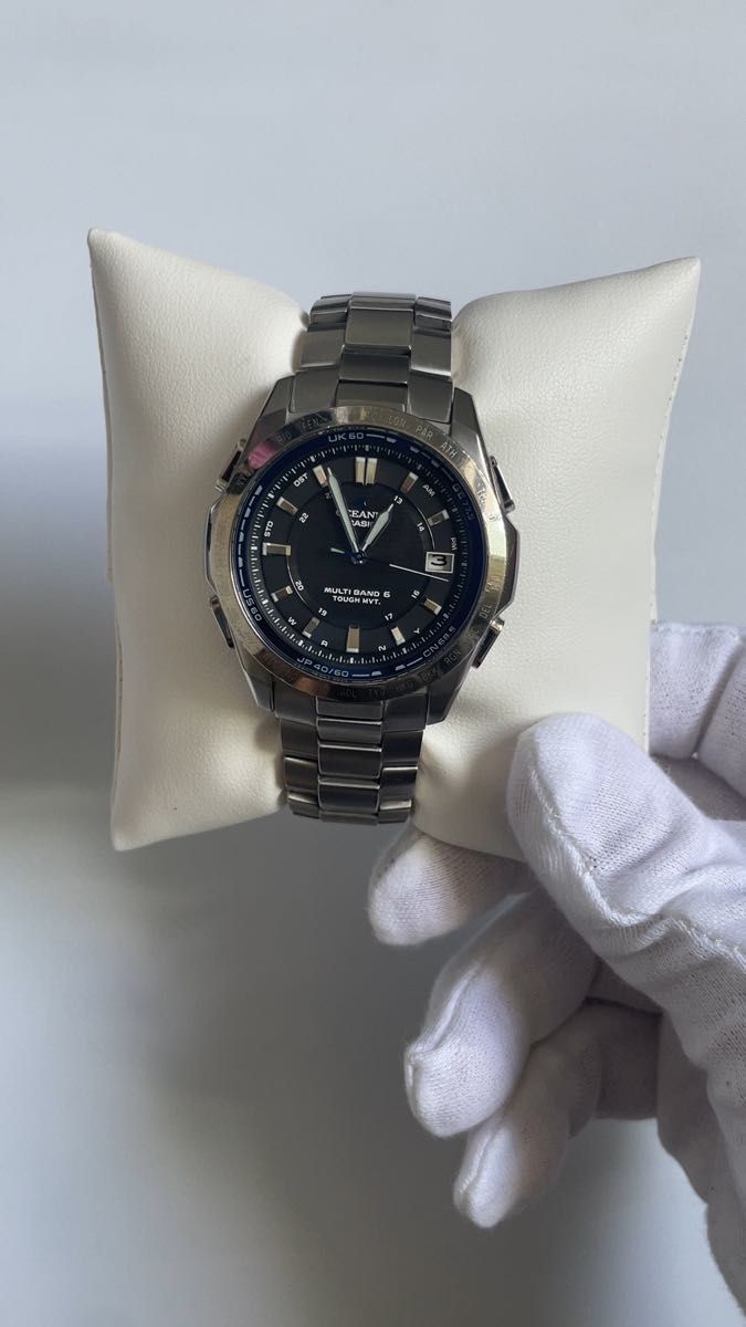 箱付き OCEANUS 電波ソーラー CASIO OCW-T100 説明書 コマ4つ付き