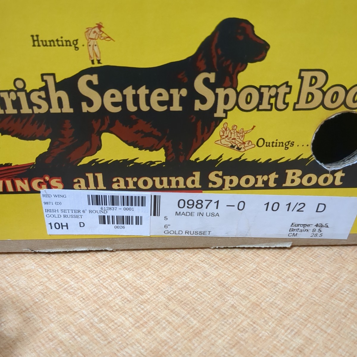 10 5D 箱付 未使用 16年 レッドウィング 9871 ゴールドラセット アイ