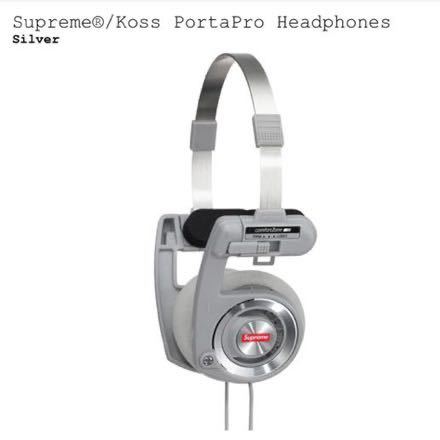 Supreme / Koss Portapro Headphones Silver シュプリーム コス