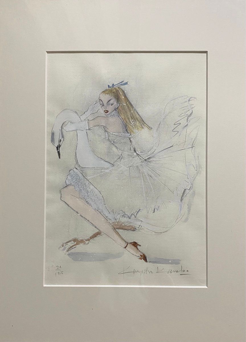 金子國義 『スワン』リトグラフ 手彩色｜Yahoo!フリマ（旧PayPayフリマ）