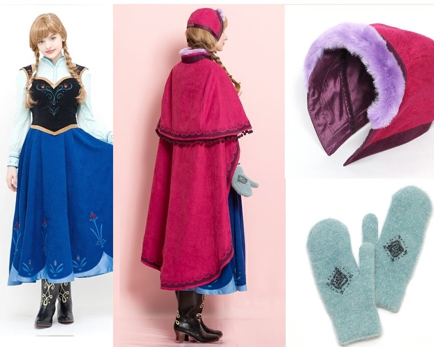 シークレットハニー ディズニー アナ雪 雪山 ドレス＆ケープ帽子手袋