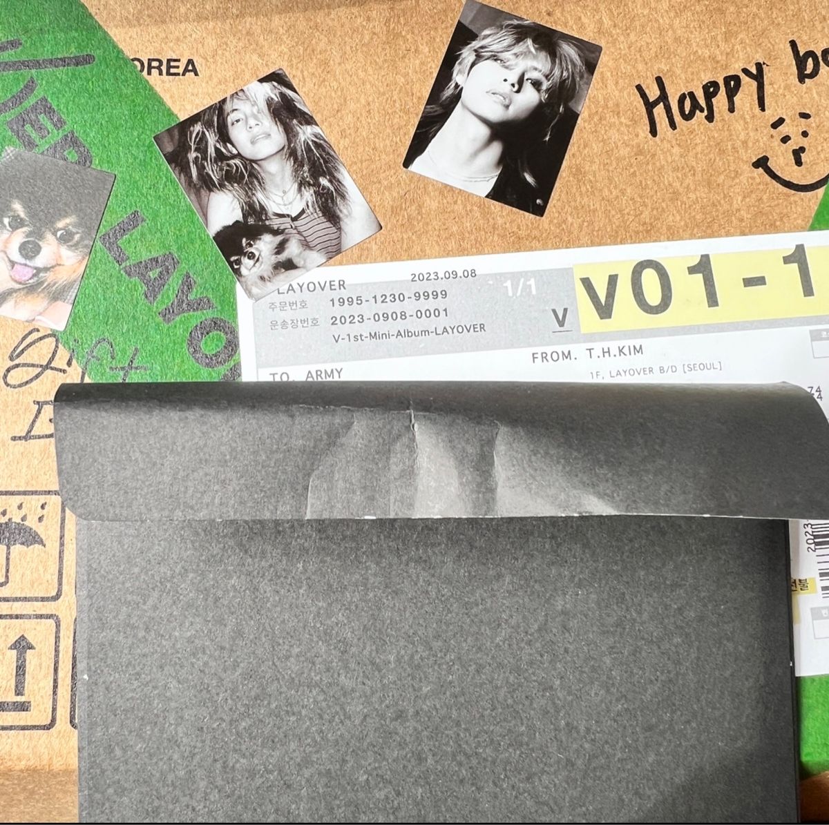 BTS テテ テヒョン v アルバム layover トレカ 新品未使用 緑 グリーン