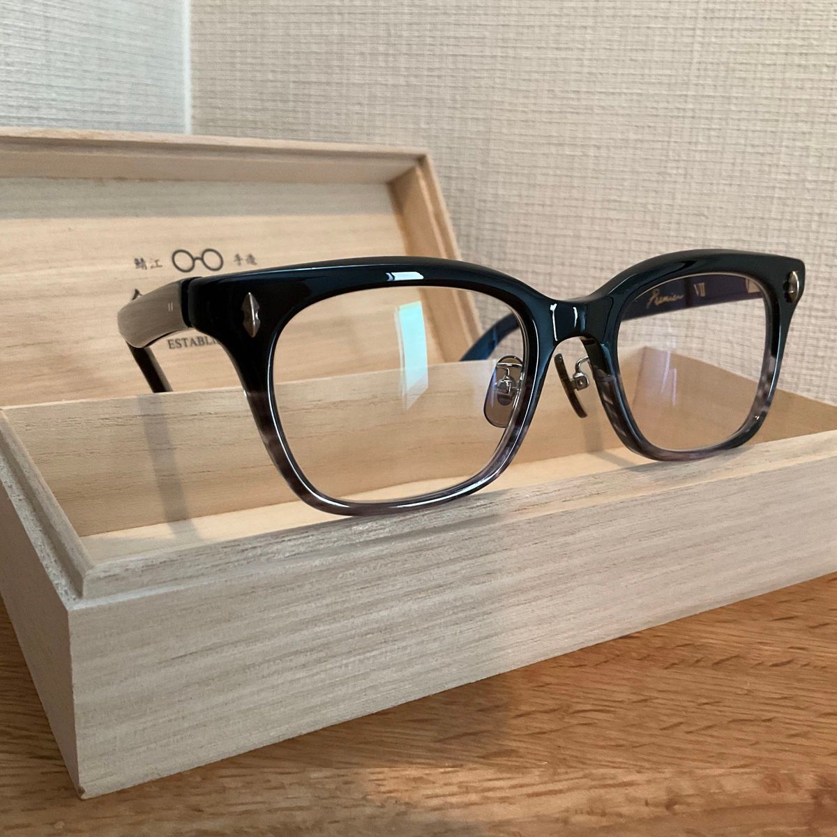 金子眼鏡 泰八郎謹製 セルロイドフレーム premier 7 GYH（グレーハーフ