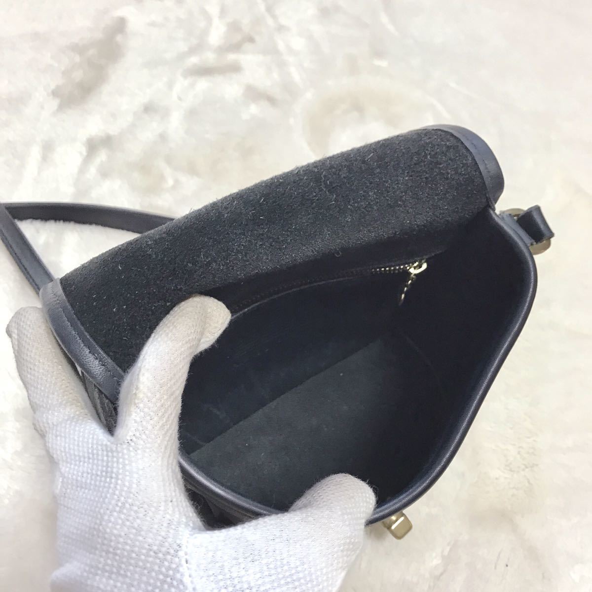 極美品 オールドコーチ ターンロック ショルダーバッグ 黒 COACH 斜め