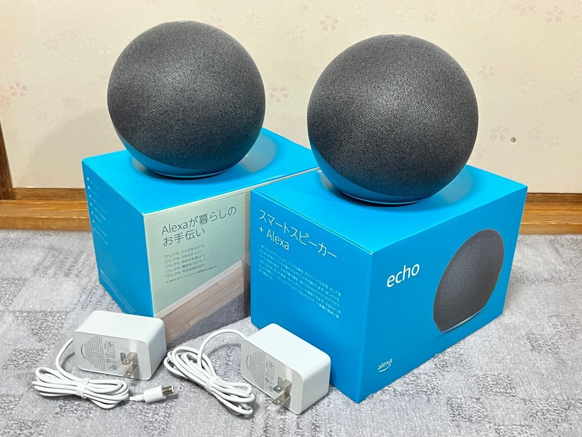 Amazon echo 第4世代 2台セット スマートスピーカー エコー ステレオ
