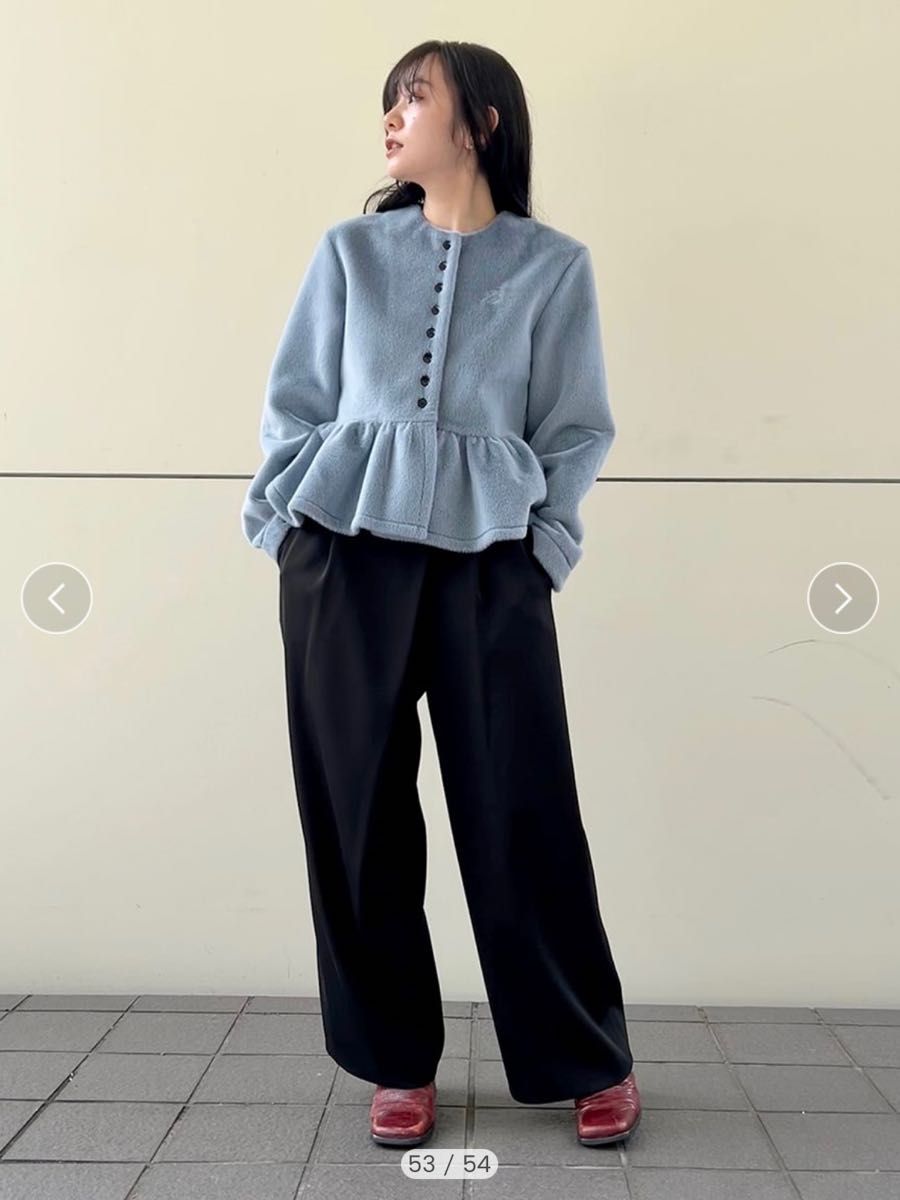 限定品 Bibiy ペプラムカーディガン BLU ブルー｜Yahoo!フリマ（旧