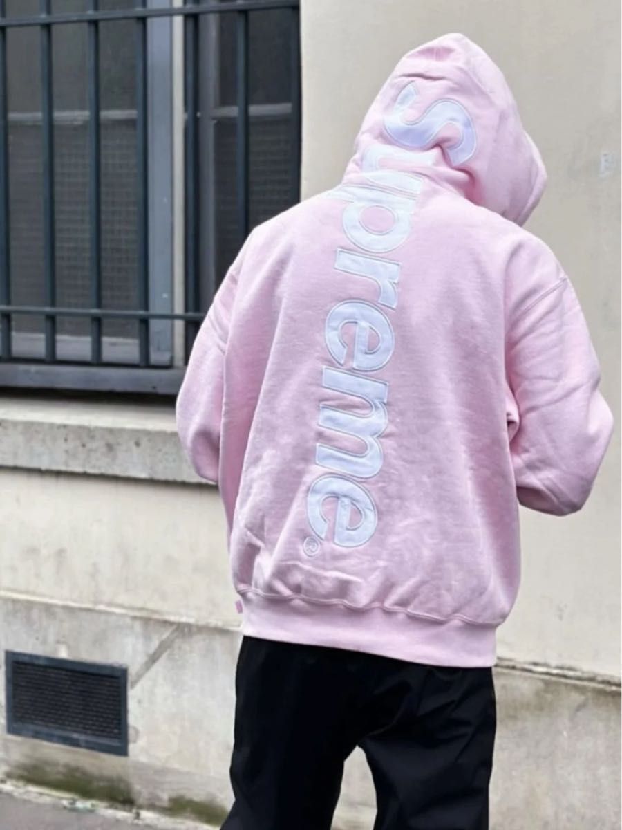 Supreme Satin Appliqu Hooded Sweatshirt シュプリーム サテン