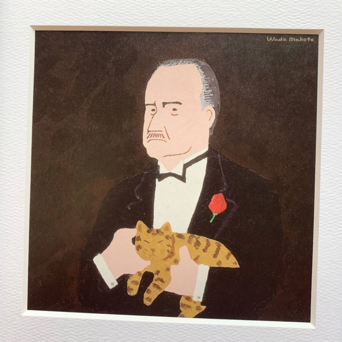 和田誠 『映画 ゴッドファーザー』A4サイズ 額入り 貴重イラスト