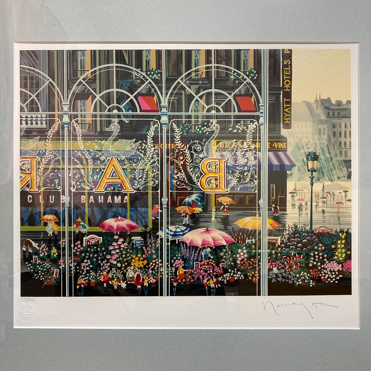 真作保証】ヒロ・ヤマガタ「クラブバハマ」シルクスクリーン 直筆