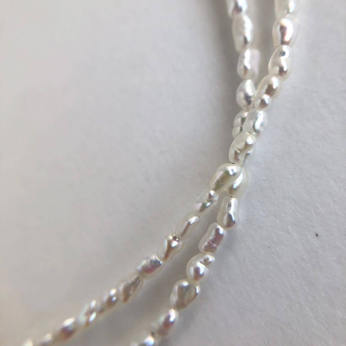 国産あこや真珠K18ケシパールネックレス40cm 18金ゴールド あこや真珠