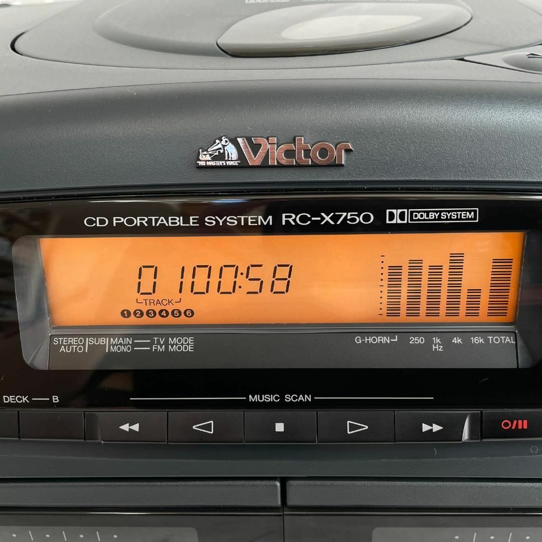 送料無料 即決 ジャンク【希少 動作品 美品】Victor バブル ラジカセ