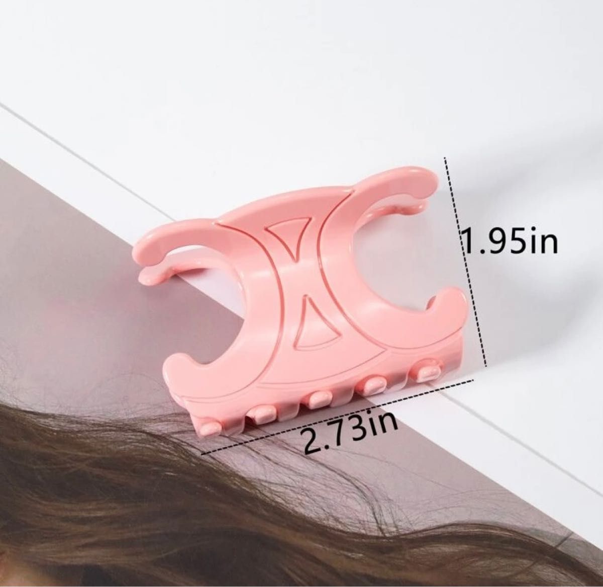 セリーヌ トリオンフ ヘアクリップ べっ甲 ピンク 2つセット