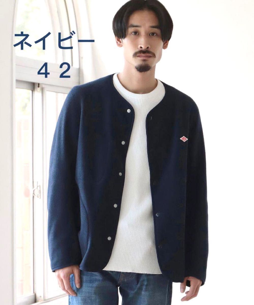 DANTONダントン ノーカラー フリース ジャケット ネイビー42｜Yahoo