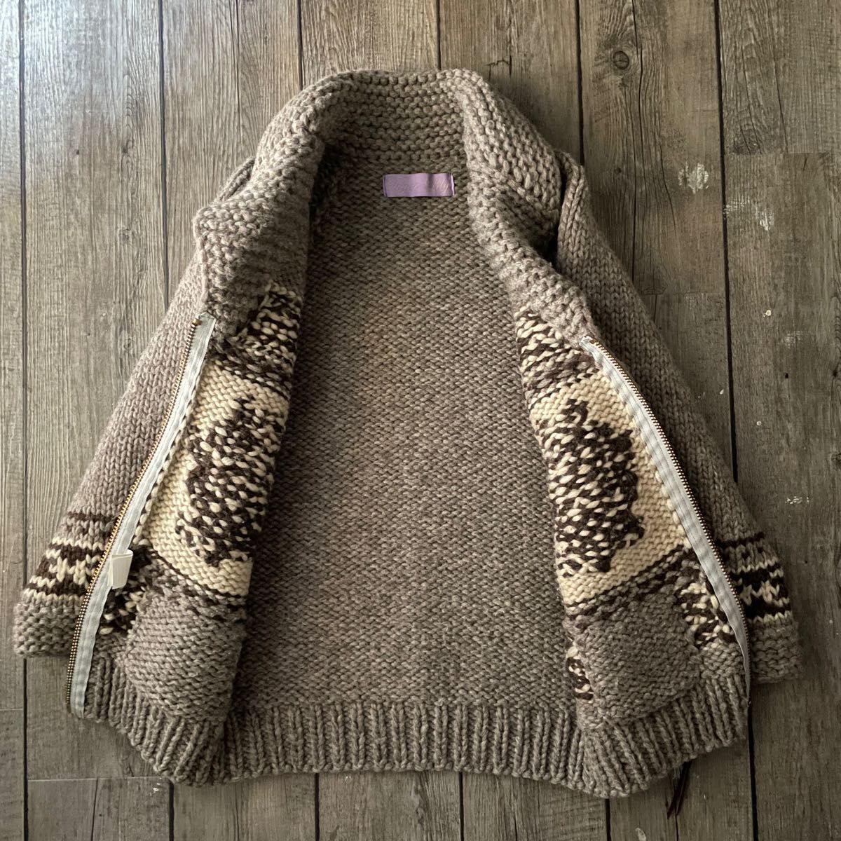 タイガーリリー キモノスリーブカウチン ニット カナディアンセーター