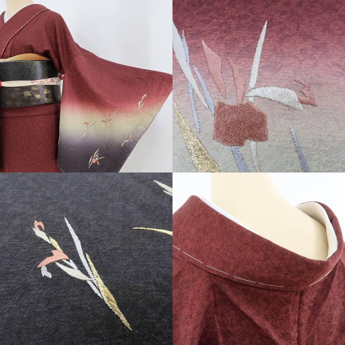 tomihisa 新品 やまと誂製 丹下雄介 落款 刺繍 着物 仕付け糸付 正絹