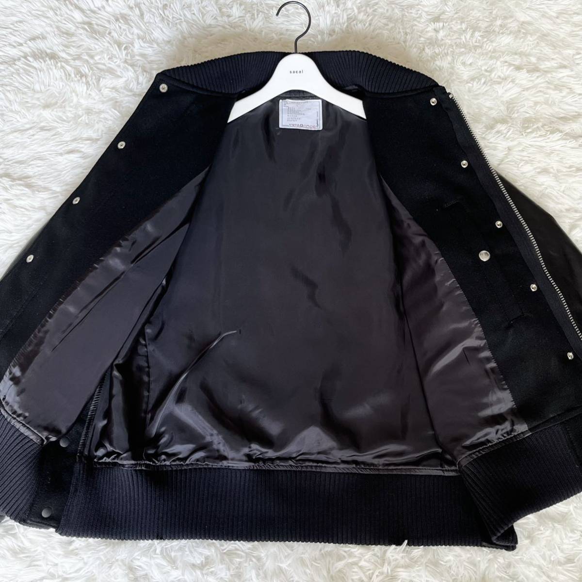 サカイ sacai × マサキ MADSAKI 22AW WOOL MELTON BLOUSON スタジャン