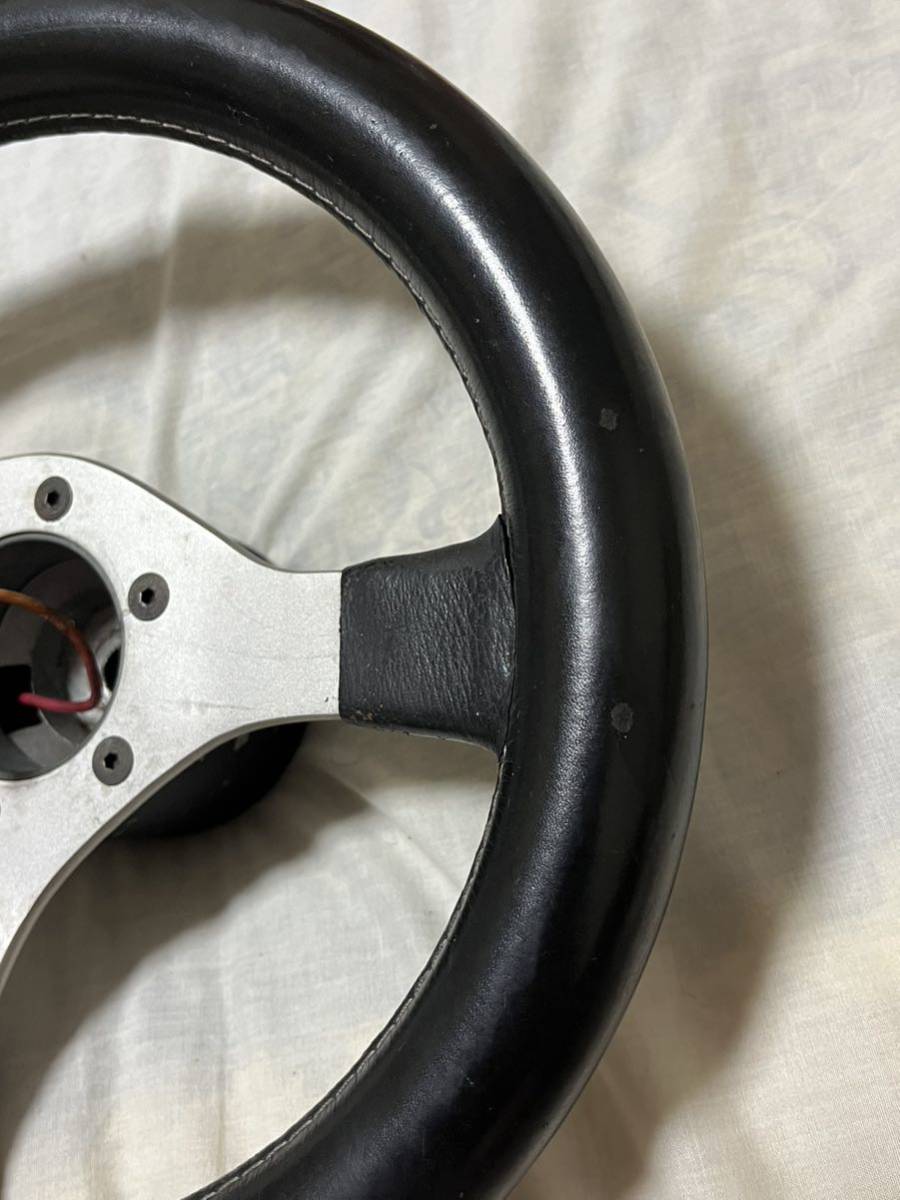Yahoo!オークション - 当時物 小径 ステアリング ハンドル 30パイ レザ