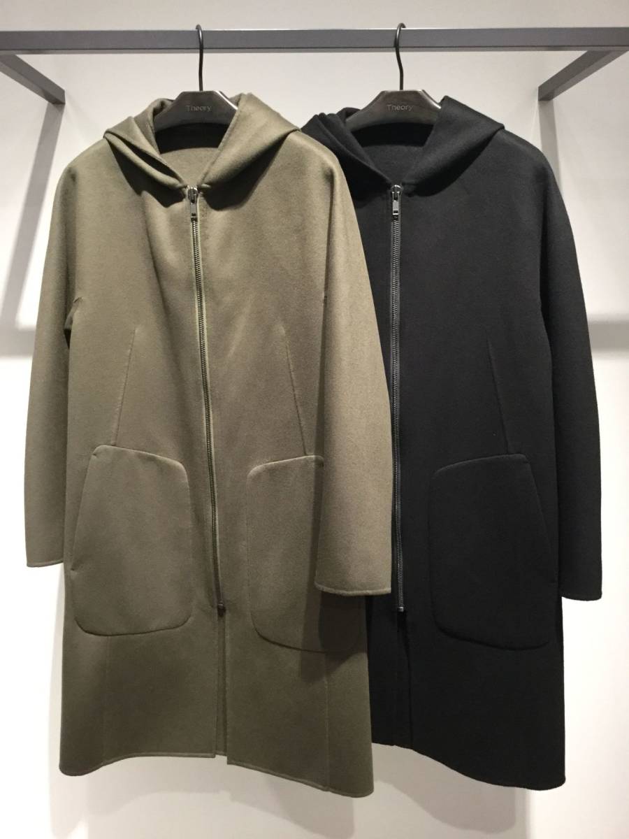 Yahoo!オークション - theory メンズ ダブルフェイス フードコート カ