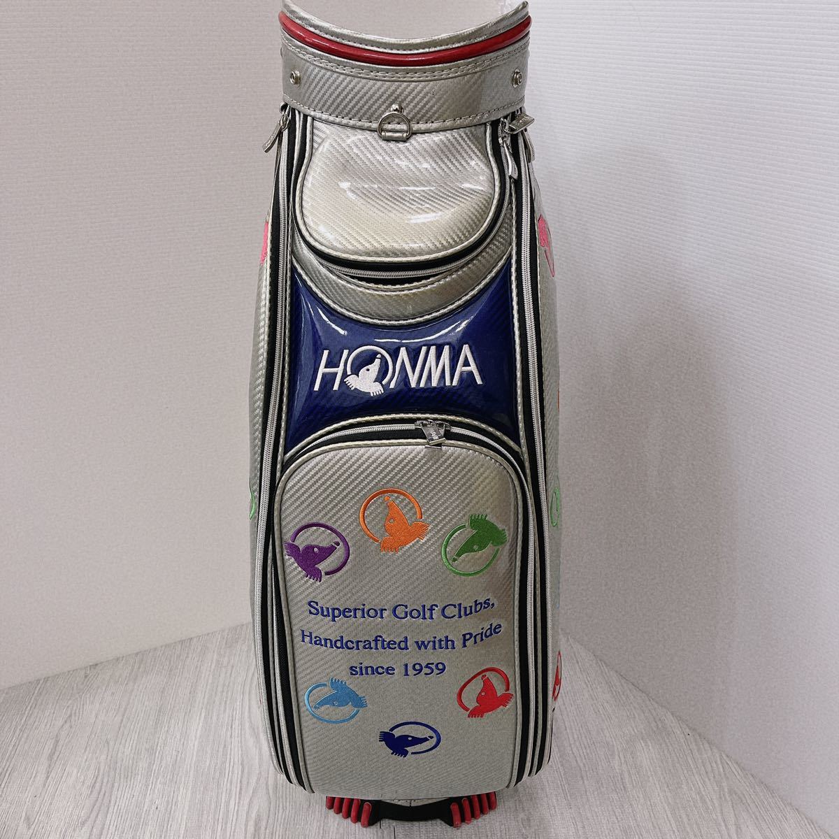 希少品 HONMA ホンマゴルフ キャディバッグ ゴルフバッグ モグラ刺繍
