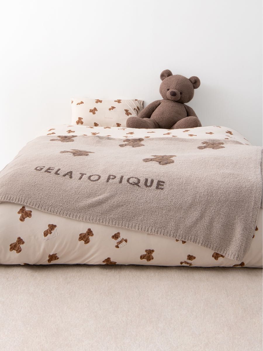 新品未開封】ジェラートピケ 【Sleep】ベアジャガードマルチカバー