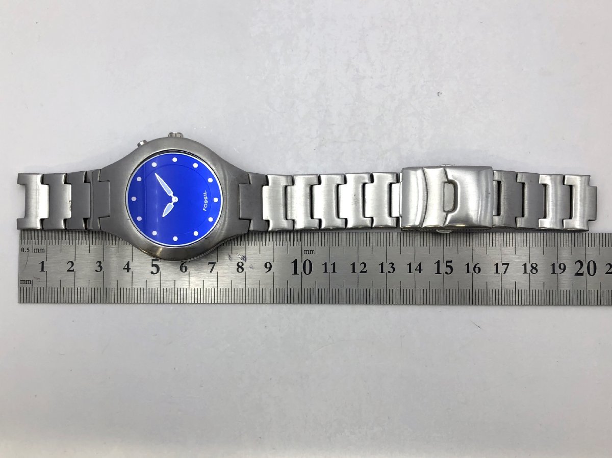 Yahoo!オークション - FOSSIL/フォッシル/BIG TIC/JR-8052/2針/青文字