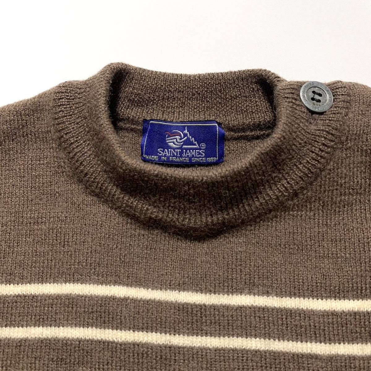 良品 セントジェームス SAINT JAMES 肩ボタン ボーダー ショート