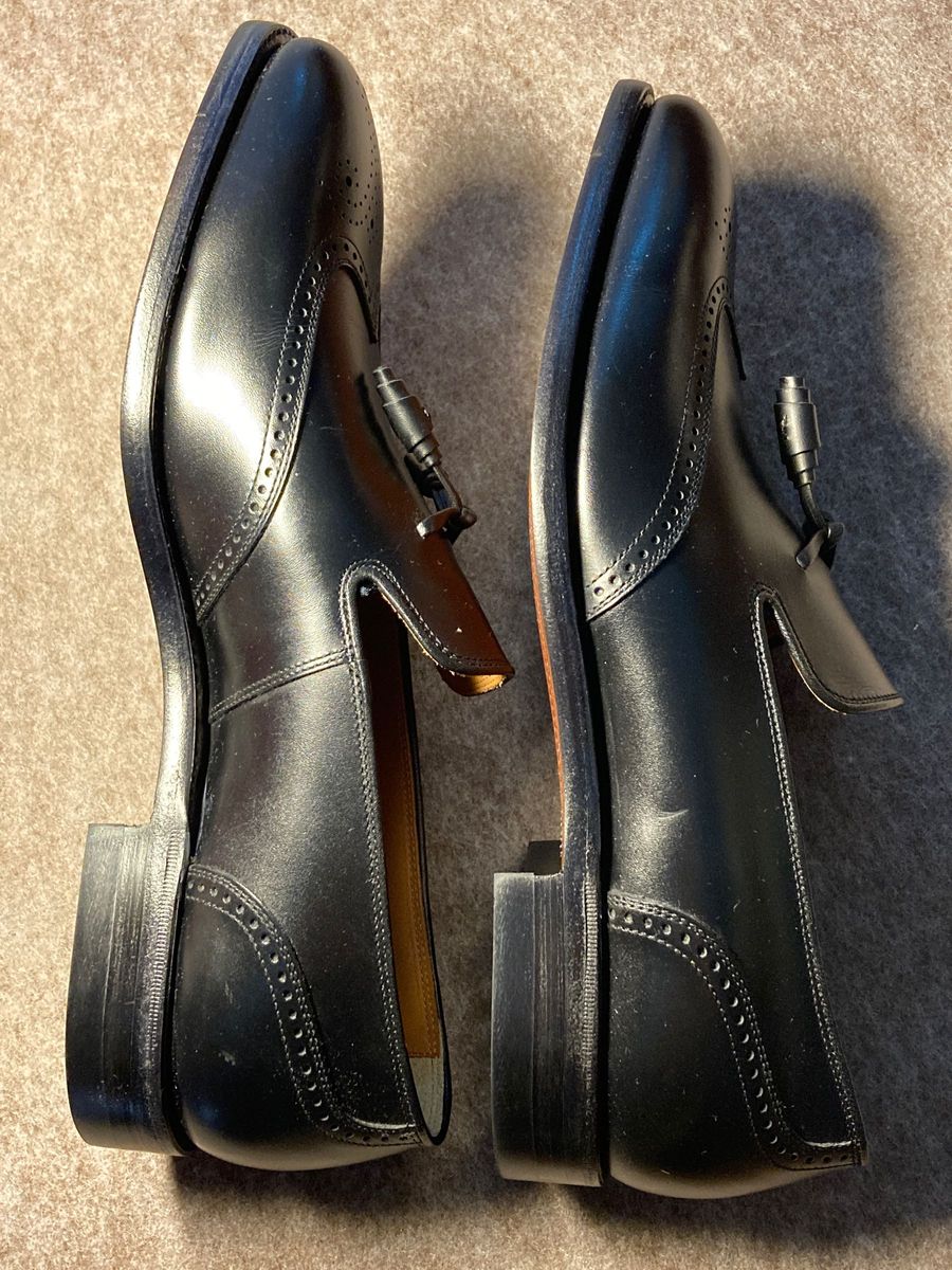 タッセルローファー 黒 スコッチグレイン F9063 25 1/2 未使用｜Yahoo