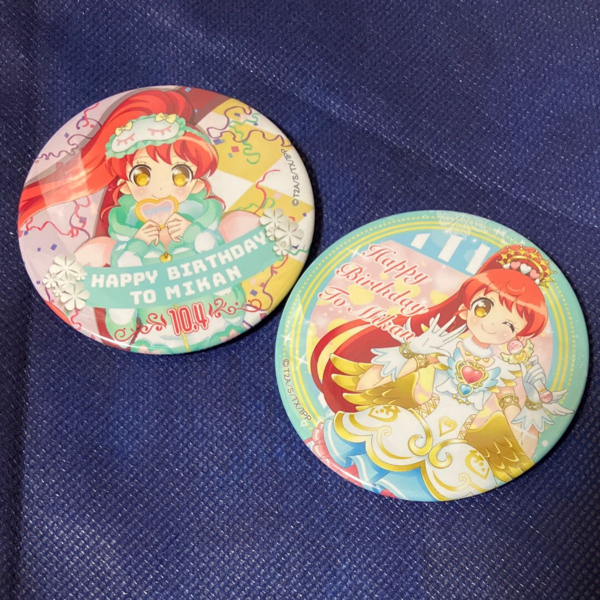 バースデー 缶バッジ アイドルタイム プリパラ 白玉みかん 2点セット