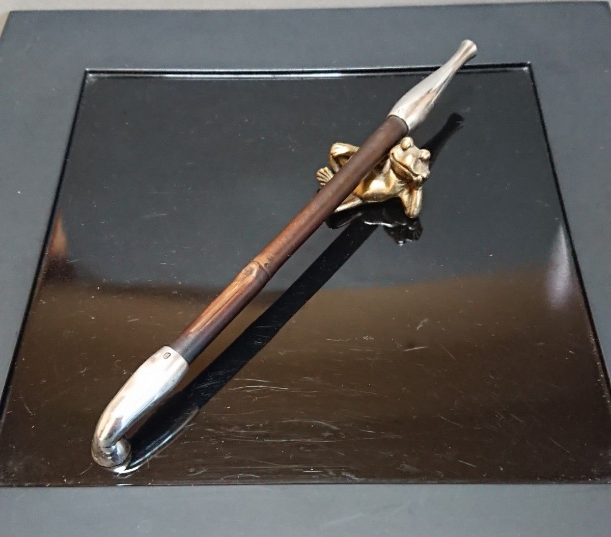 明治期 純銀製キセル 夫婦鶏図 煙草入れ セット 時代物煙管 叺｜Yahoo