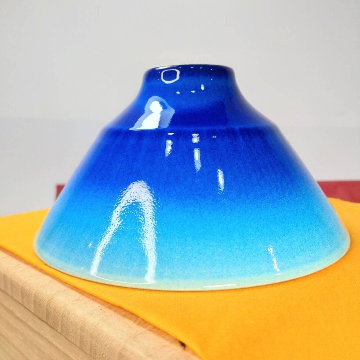 木村芳郎) 碧釉漣文青茶碗 木村ブルー 共箱 共布 栞 工芸品｜Yahoo