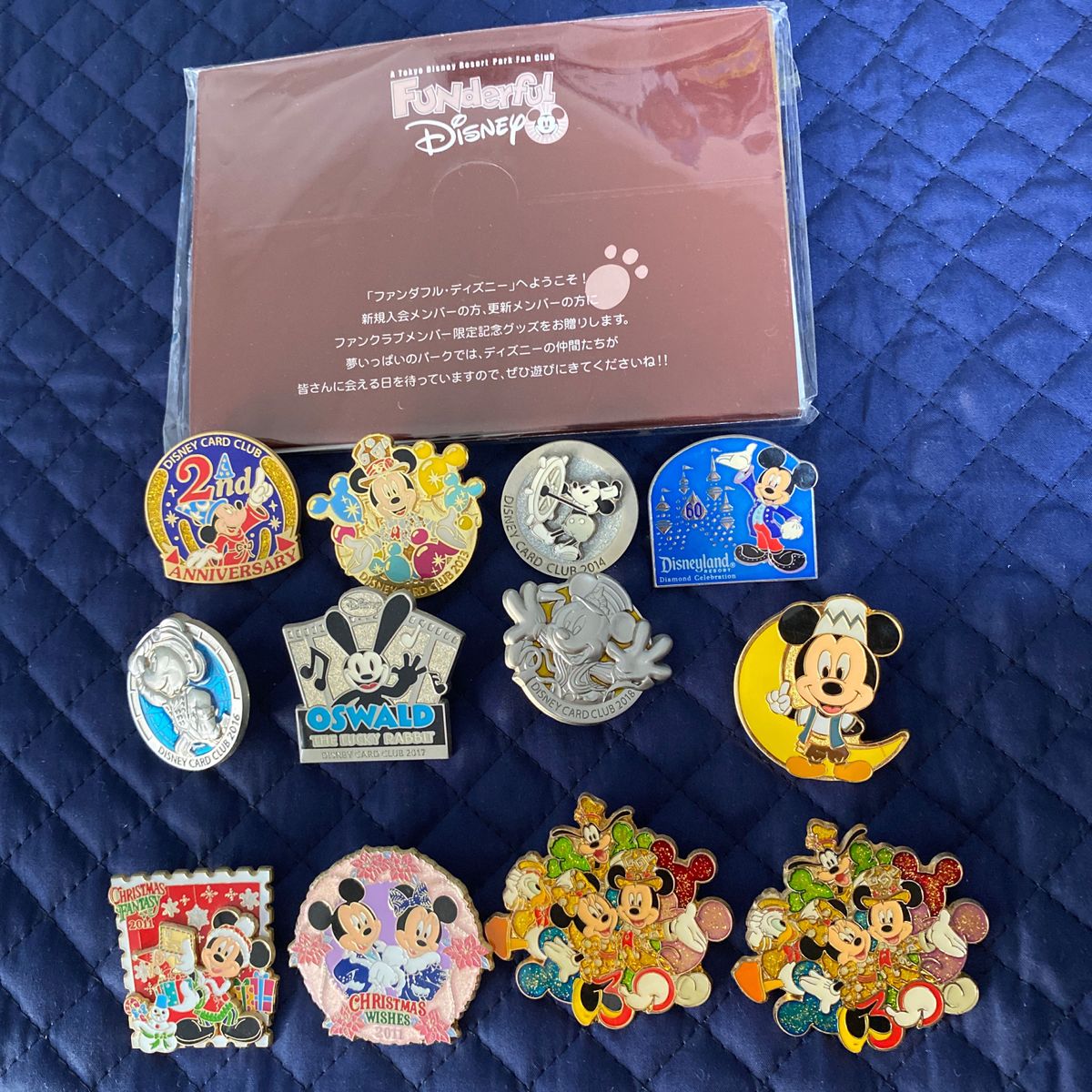 ピンバッジ ディズニーカードクラブ Funderful Disney ディズニー 裏