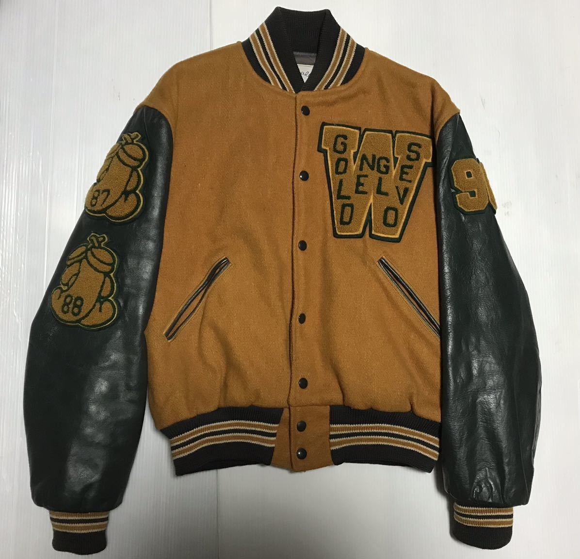 ビンテージ Catch Ball キャッチボール フルデコ 袖革 スタジャン