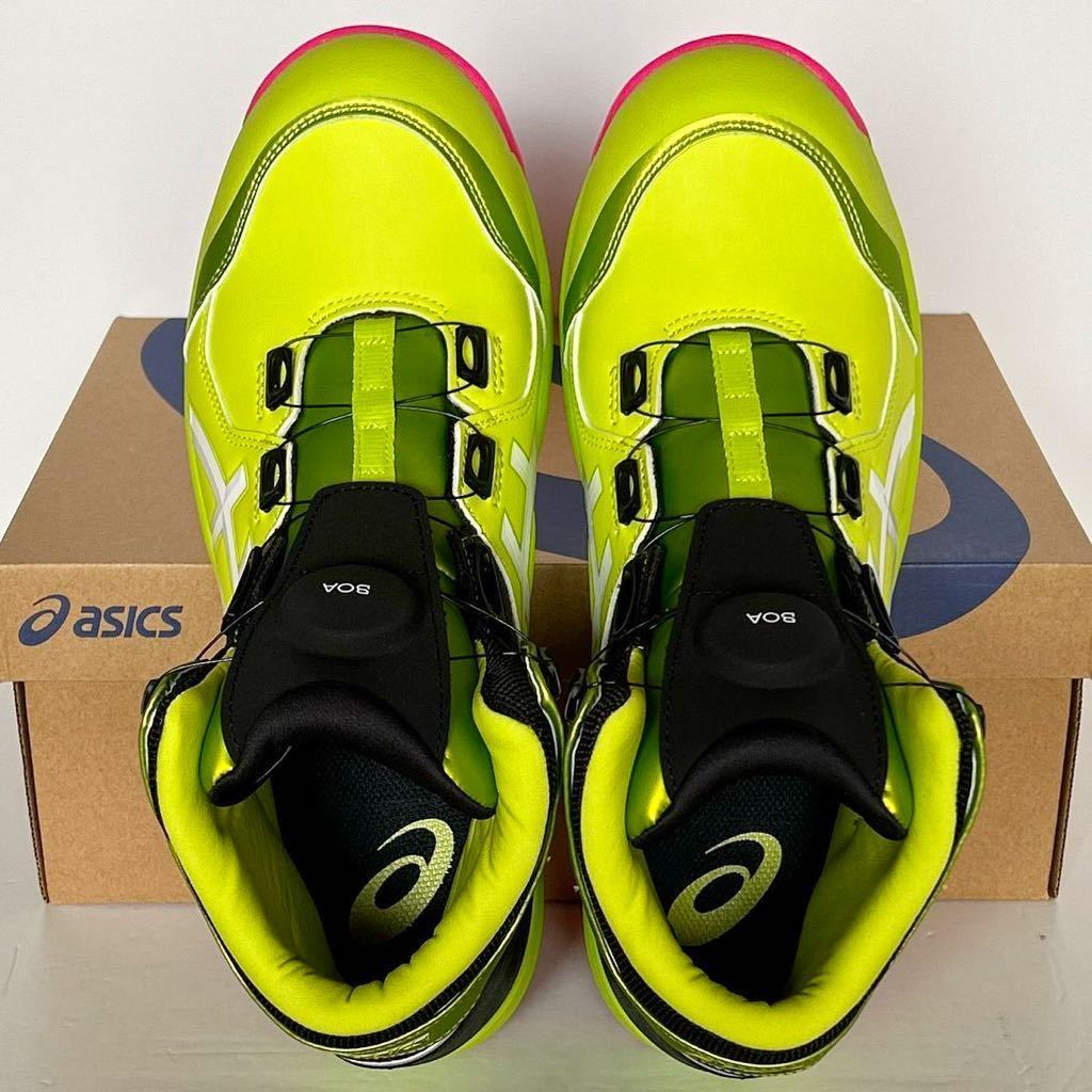 34番【新品】28cm アシックス安全靴 CP304 BOA 【限定色】ネオンライム