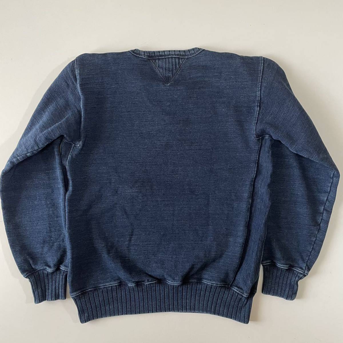 RRL “Indigo Dyed Sweat” S インディゴ 両V スウェット 針抜きリブ