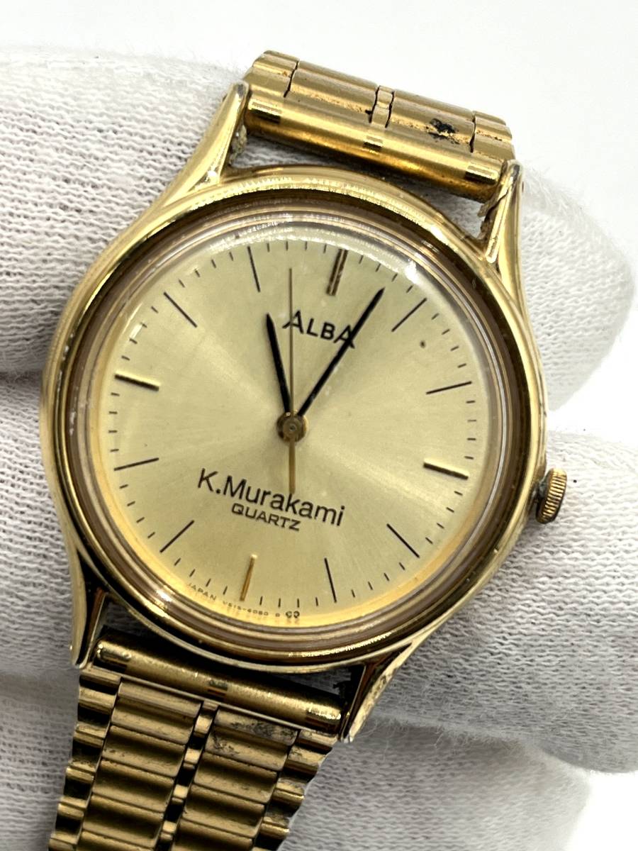 電池切れ】SEIKO セイコー ALBA アルバ クォーツ 腕時計 ゴールド文字