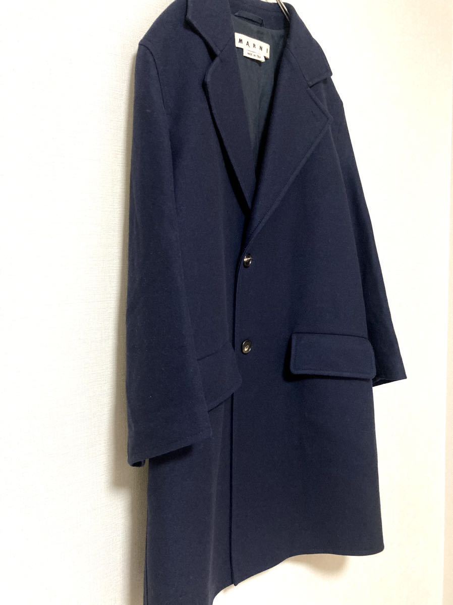 マルニ marni ウール カシミヤ チェスターコート メンズ 44 ジャケット