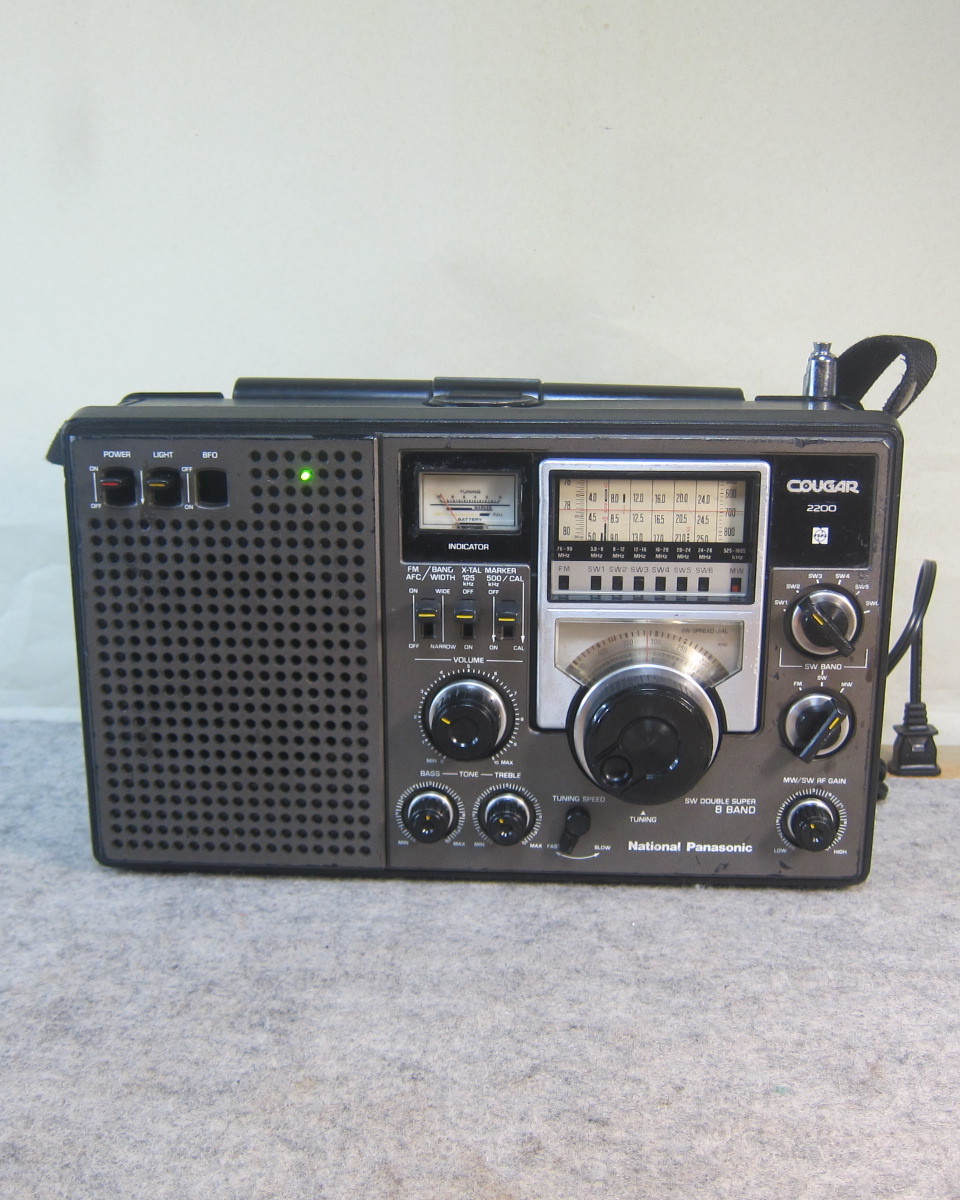 National クーガー2200 RF-2200 FM/MW/SW6バンド 電源表示付 AC