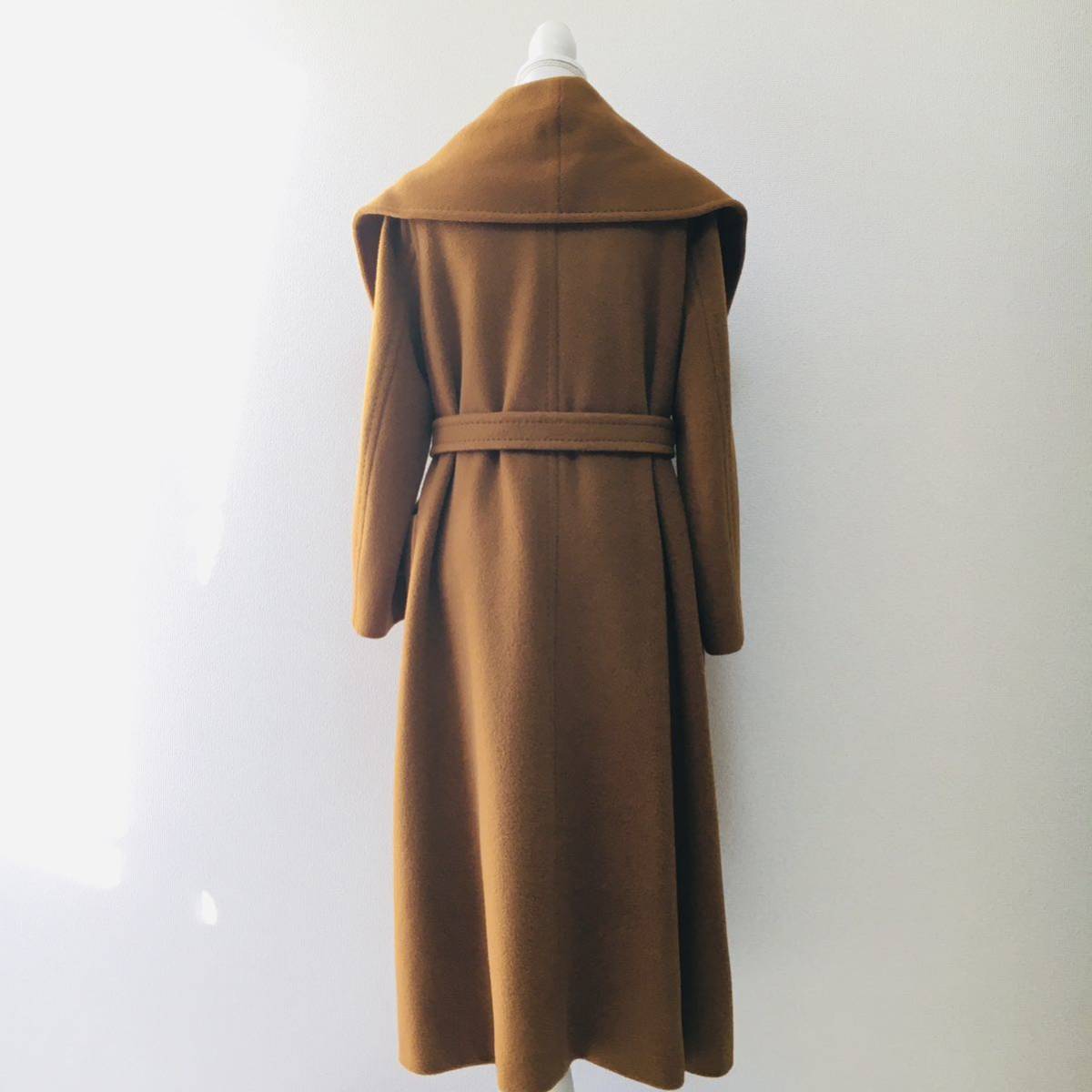 美品 白タグ MaxMara マックスマーラ 近年 キャメル100% コート 送料