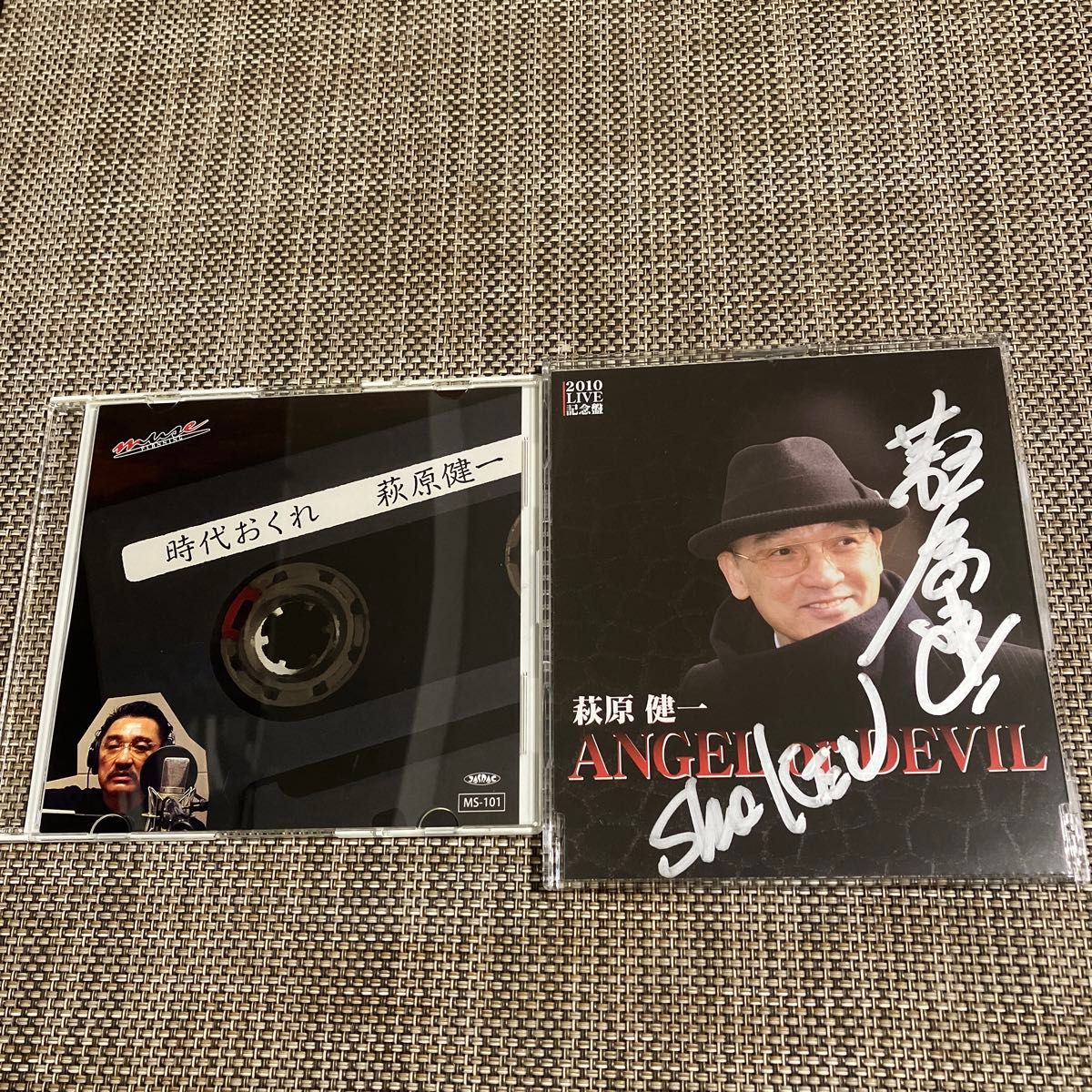 萩原健一 レアCD2枚セット 時代おくれ ANGEL or DEVILサイン入り