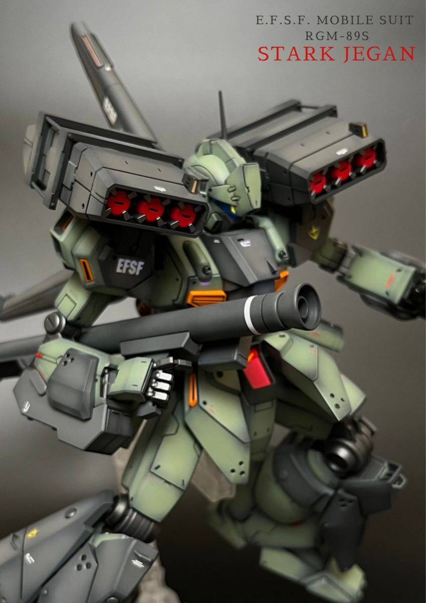 Yahoo!オークション - MG 1/100 スタークジェガン 改修 全塗装 完成品