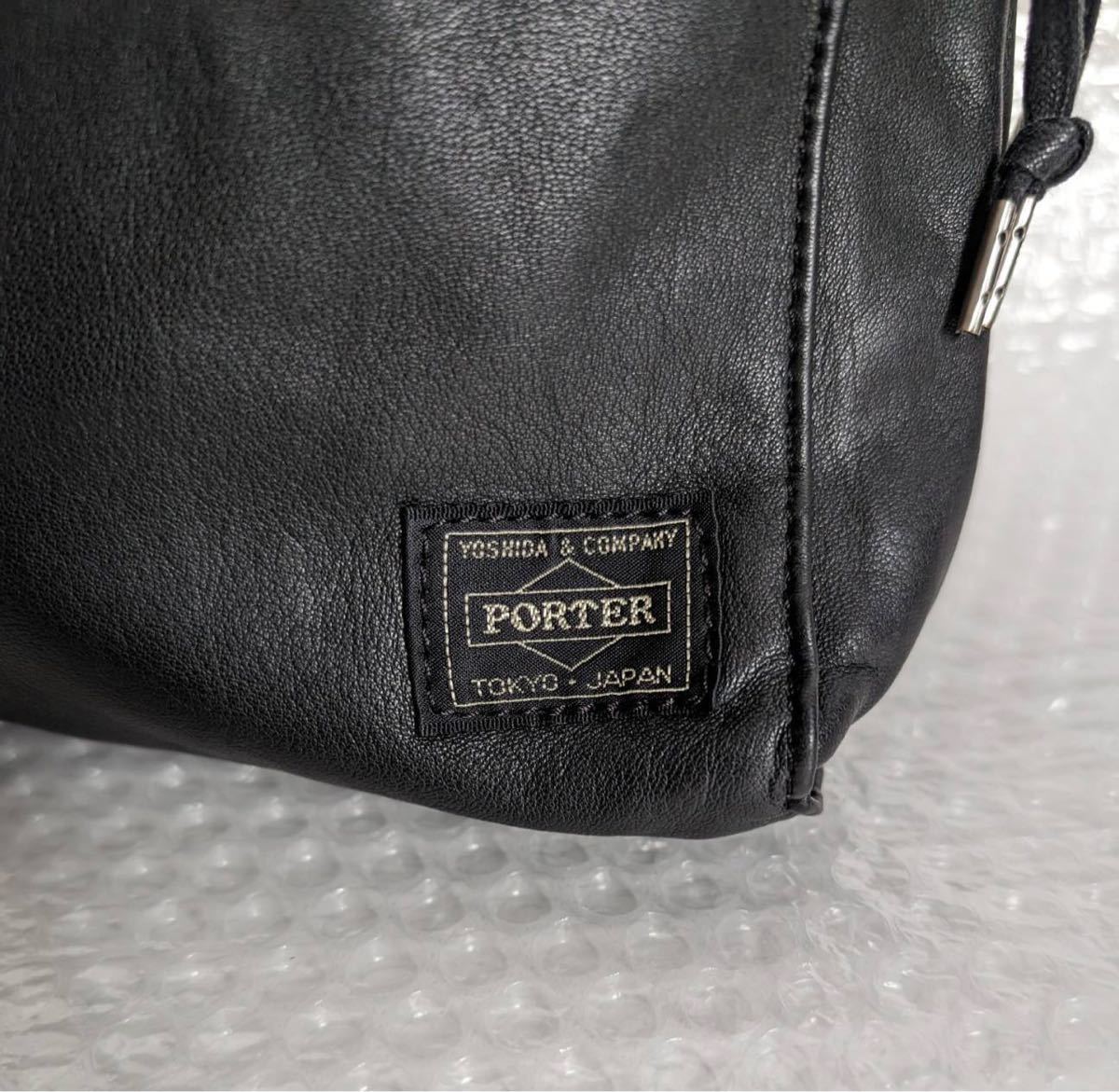 レザー PORTER 巾着 ポーチ SAC サック ラムレザー L｜Yahoo!フリマ